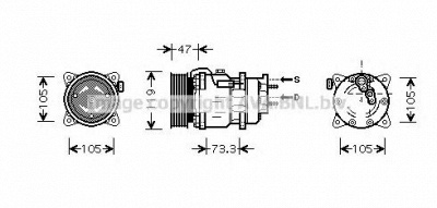 AVA QUALITY COOLING pek242 -  Компрессор, кондиционер